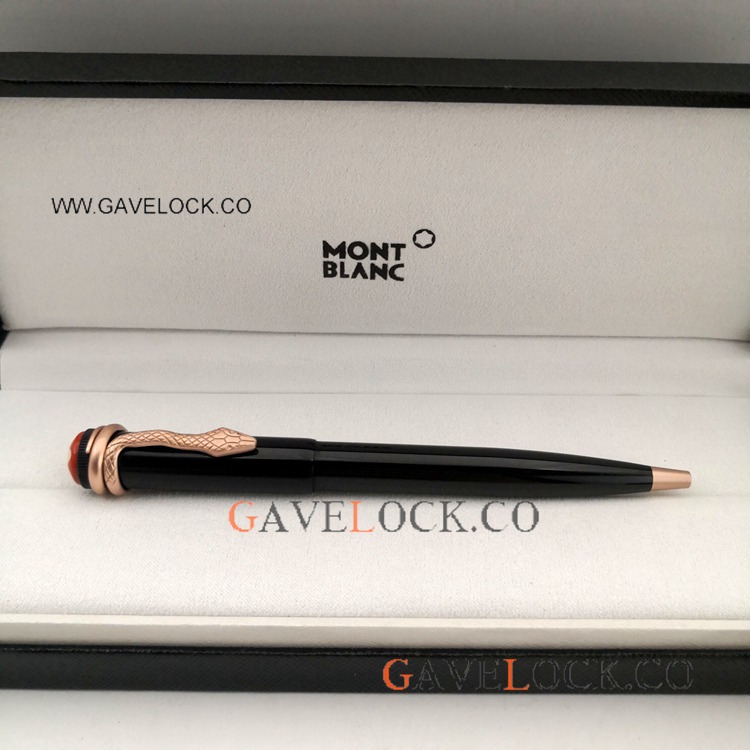 Montblanc Heritage Collection Rouge Et Noir Special Edition Ballpoint Pen Black Resin Rose Gold
